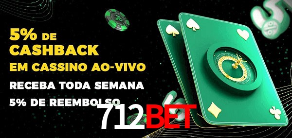 Promoções do cassino ao Vivo 712bet